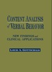 Content Analysis of Verbal Behavior