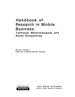 Handbook of Research in Mobile Business