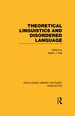 Theoretical Linguistics and Disordered Language (Rle Linguistics B: Grammar)