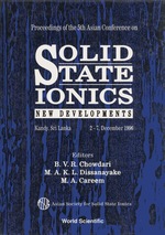Solid State Ionics: New Developments-Proceedings of the 5th Asian Conf