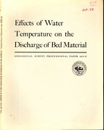 Effects of Water Temperature on the Discharge of Bed Material: Sediment Transport in Alluvial Channels: Geological Survey Professional Paper 562-C