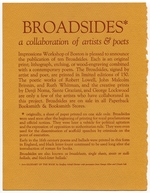 [Broadside] Broadside: a Collaboration of Artists & Poets