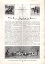 Print: "Wild-Boar Hunting in France"...Photos From Harper's Weekly, June 27, 1903