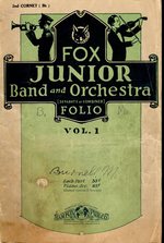 Fox Junior Band and Orchestra (Separae Or Combined) Folio Vol. 1 for 2nd Coronet (Bb)