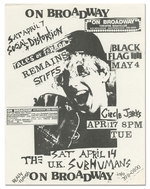 [Punk Flyer]: on Broadway Punk Flyer