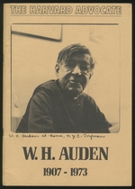 The Harvard Advocate Volume Cviii, Number Two and Three: Special Issue: W.H. Auden, 1907-1973
