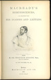 Macready's Reminiscences and Selections From His Diaries and Letters (Vol 2 Only)