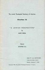 A Glimpse of the Inner Life of Marc Chagall. (Program Which Aired on Directions '62, a Series Produced By the Jewish Theological Seminary of America, and Was Broadcast on Abc-Tv and Network on Sunday, January 7, 1962. )
