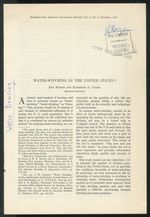 (Offprint): Water-Witching in the United States