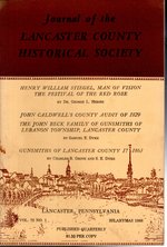 Journal of the Lancaster County Historical Society. Volume 72, No.1: Hilarymas, 1961