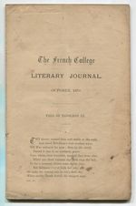 The French College Literary Journal-October 1870 (Vol. IV, No. XXII)