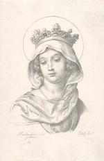Portrait of a Royal Lady. First Edition of the Lithograph