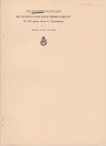 Mutations and Crop Improvement VI. the Genus Avena L. (Gramineae) By Gustafsson, Ake and Gadd, Ivar