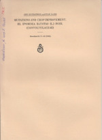 Mutations and Crop Improvement. III. Ipomoea Batatas (L. ) Poir. (Convolvulaceae) By Gustafsson, Ake; Gadd, Ivar