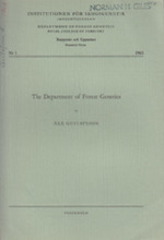 The Department of Forest Genetics By Gustafsson, Ake