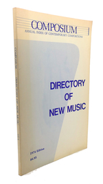 Composium, Annual Index of Contemporary Composition: Directory of New Music