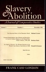 Slavery & Abolition: a Journal of Comparative Studies: Volume 5, Number 3, December, 1984