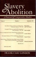 Slavery & Abolition: a Journal of Comparative Studies: Volume 6, Number 2, September, 1985