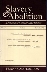 Slavery & Abolition: a Journal of Comparative Studies: Volume 4, Number 2, September, 1983