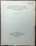 The Quarterly of the Department of Antiquities in Palestine, Vol. VI No. 2, 1936