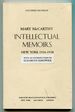 Intellectual Memoirs: New York 1936-1938