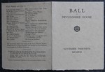 Original Programme Card for a Ball at Devonshire House on November Thirtieth MCMXXI