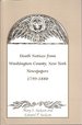 Death Notices From Washington County Ny Newspapers 1799-1880