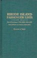 Rhode Island Passenger Lists: Port of Providence, 1798-1808; 1820-1872, Port of Bristol & Warren, 1820-1871