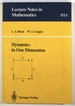 Dynamics in One Dimension; Lecture Notes in Mathematics 1513