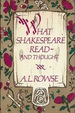 What Shakespeare Read--and Thought