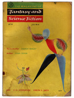 The Magazine of Fantasy and Science Fiction, June 1955. Your Another By Damon Knight & Artifact By Chad Oliver. Collectible Pulp Magazine