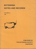 Botswana Notes and Records Vol. 12. 1980