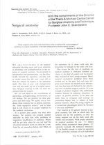 Surgical Anatomy. Reprinted From Surgery Volume 75 No. 1 January 1974