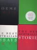 Boxed Set of 3 Books in Slipcase. the Best Australian Stories 2011; the Best Australian Poems 2011; the Best Australian Essays 2011