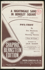 Dance Orchestra Score: a Nightingale Sang in Berkeley Square (1940)