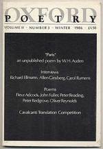 Oxford Poetry: Volume II, No. 3, Winter 1985