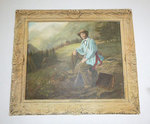 Portrait of Robert Louis Stevenson Sitting in a Landscape