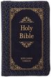 Kjv Holy Bible: Midnight (Blue/Black), Large Print (11-Pt)-Zipper Closure, Ribbon Marker, Faux Leather, King James Version