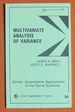 Multivariate Analysis of Variance (Quantitative Applications in the Social Sciences)