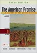 The American Promise, Value Edition, Volume 1, Ninth Edition