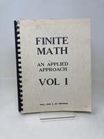 Finite Math-an Applied Approach Vol. I.