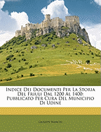 Indice Dei Documenti Per La Storia del Friuli Dal 1200 Al 1400: Pubblicato Per Cura del Municipio Di Udine