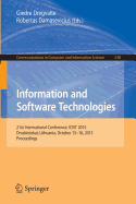 Information and Software Technologies: 21st International Conference, Icist 2015, Druskininkai, Lithuania, October 15-16, 2015, Proceedings