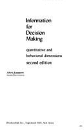 Information for Decision Making: Quantitative and Behavioral Dimensions - Rappaport, Alfred