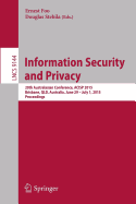 Information Security and Privacy: 20th Australasian Conference, Acisp 2015, Brisbane, Qld, Australia, June 29 -- July 1, 2015, Proceedings