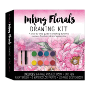 Inking Florals Drawing Kit: a Step-By-Step Guide to Creating Dynamic Modern Florals in Ink and Watercolor Includes: 64-Page Project Book, Ink Pen, ...8 Watercolor Paints, 32-Page Sketchbook