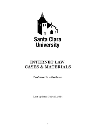 Internet Law: Cases & Materials (2014) - Goldman, Eric