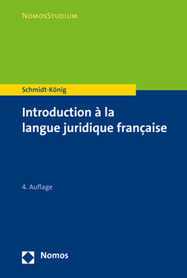 Introduction a la Langue Juridique Francaise - Schmidt-Konig, Christine