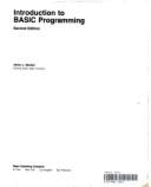 Introduction to Basic Programming 2e