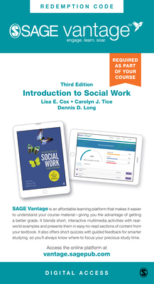 Introduction to Social Work-Vantage Slimpack: an Advocacy-Based Profession - Cox, Lisa E.